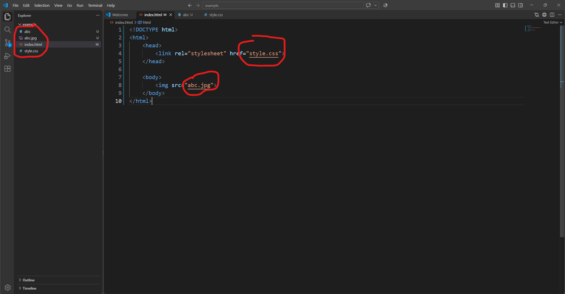 1. The image file must be in teh same folder as the project